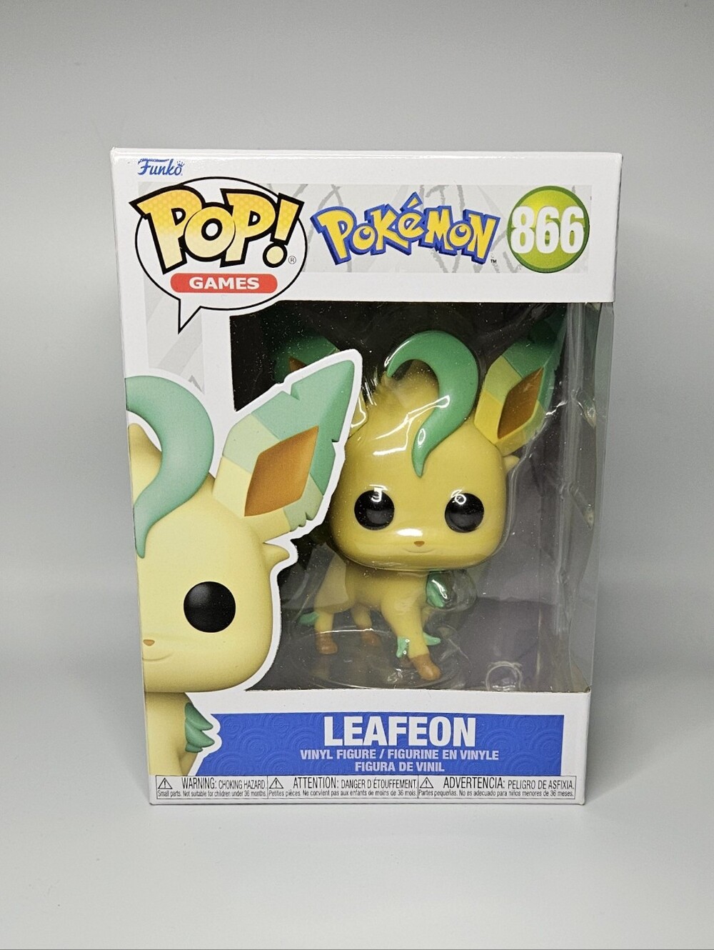 Funko Pop! Games Animation Pokemon Leafeon #866 Vinyl Figure w/ Protector